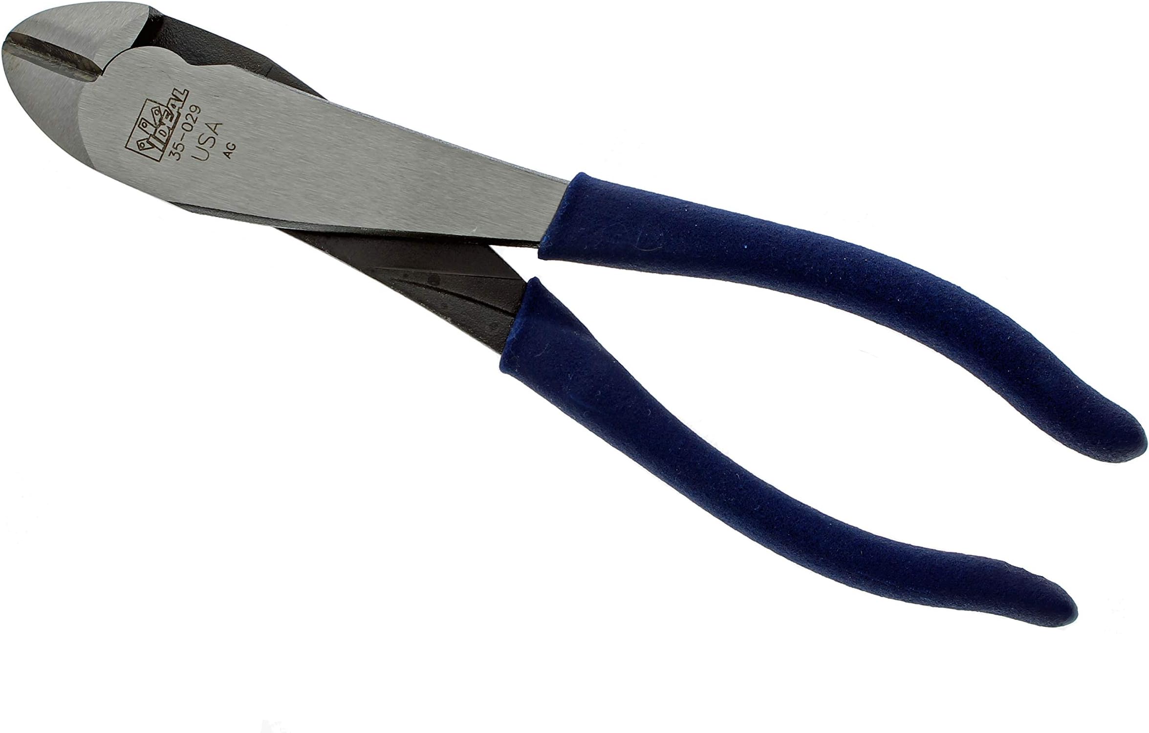 Ideal Industries8" High-Leverage Diagonal-Cutting Pliers with Angled Head, Heavy-Duty