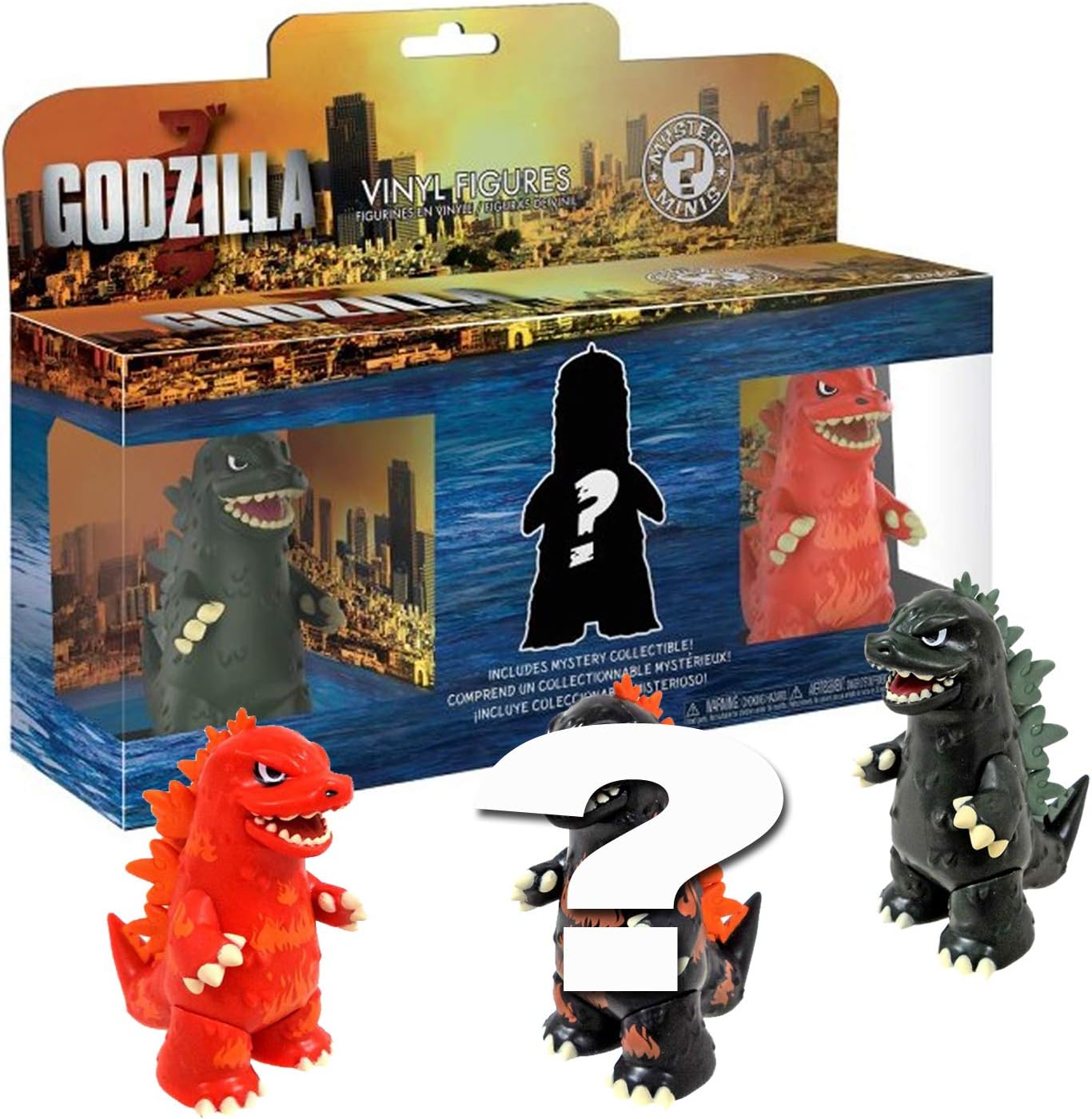 Funko Mystery Minis: Godzilla 3 Pack, Multicolor
