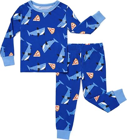 PATPAT Bamboo Viscose Pajama Sets for Toddler Boys & Girls Baby Kids, Ultra-soft Snug fit Pjs Sleepers for Birthday Holiday