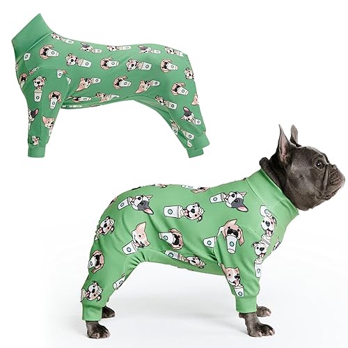 Spark Paws Dog Pajama, Dog Recovery Suit Male, Onesie, Ultra-Soft and 4-Way Stretch, for Small Medium and Large Breeds - Pup Cup - XL - Pup Cup - XL: 23-35lbs