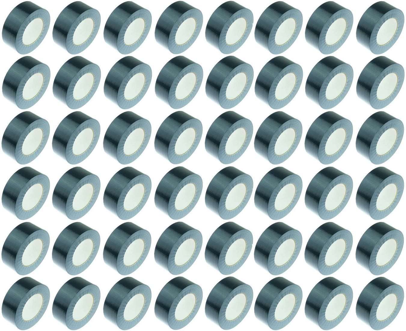 48 Rollen Gewebeband 50 m x 48 mm Schwarz - Panzerband Steinband Gaffa Tape Reparaturband