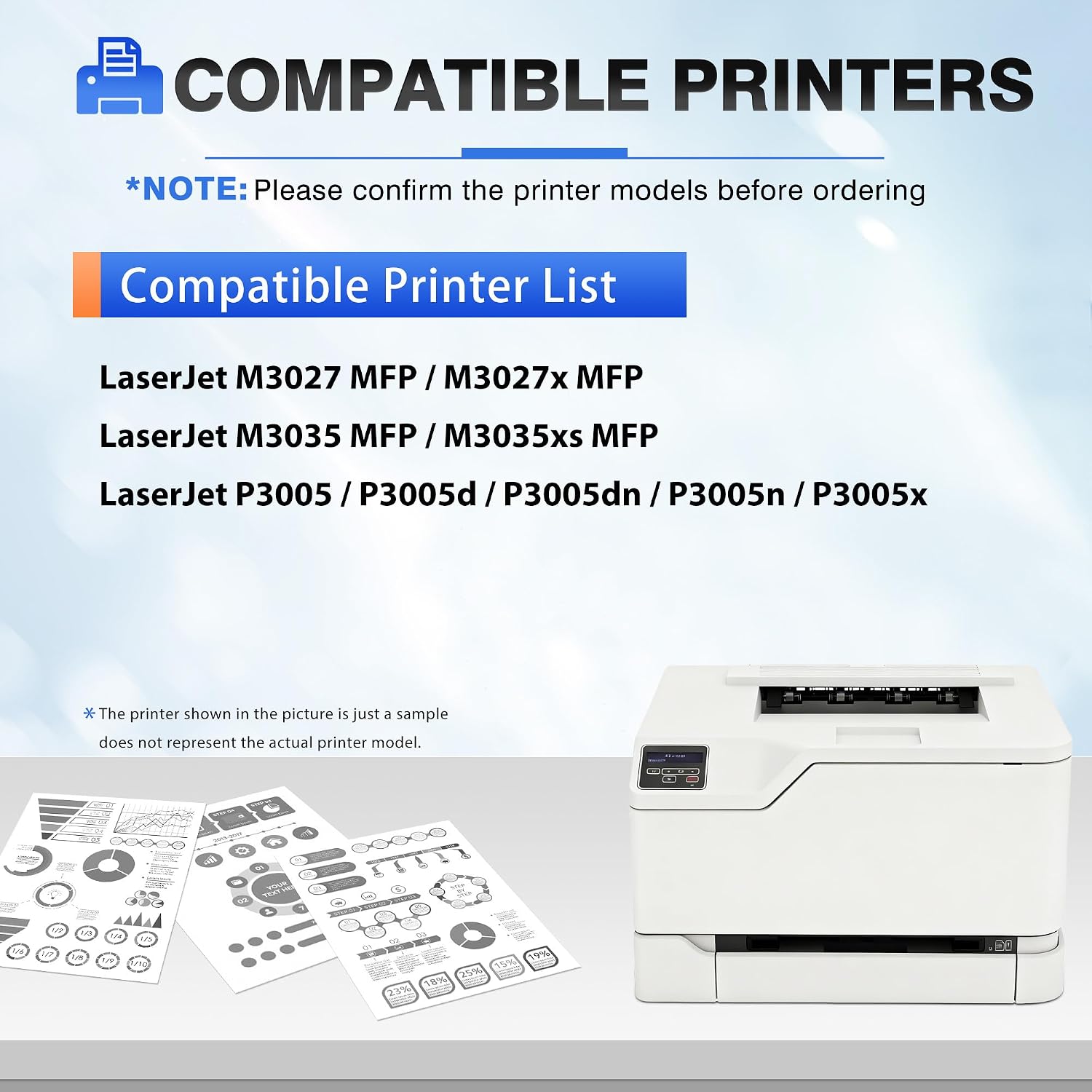 51A Q7551A High Yield Black Toner Cartridge Replacement with HP LaserJet P3005 P3005D P3005N P3005DN P3005X M3035 M3035XS M3027 M3027X MFP Series, 1-Pack