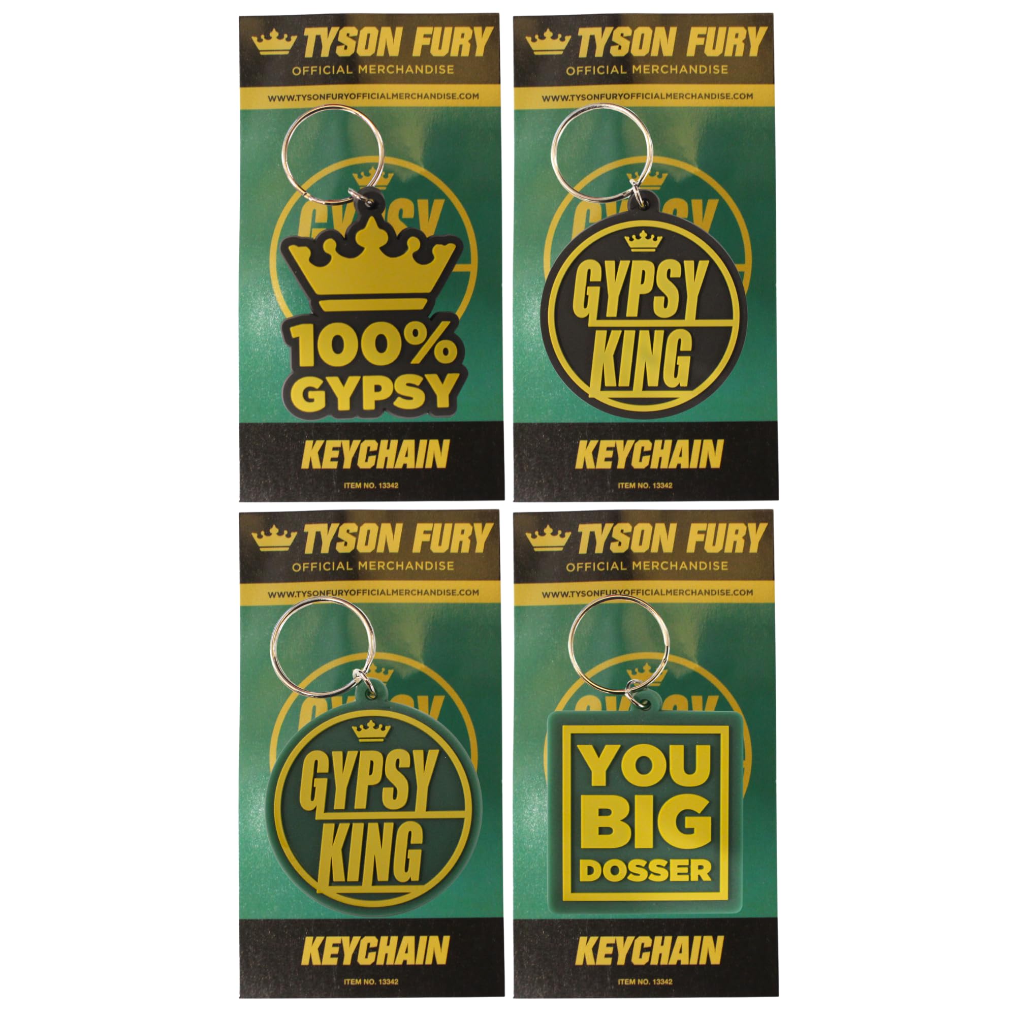 WL Tyson The Gypsy King Fury Ceramic Boxing Glove Mug & Keychain Memorabilia - 4X Keychains