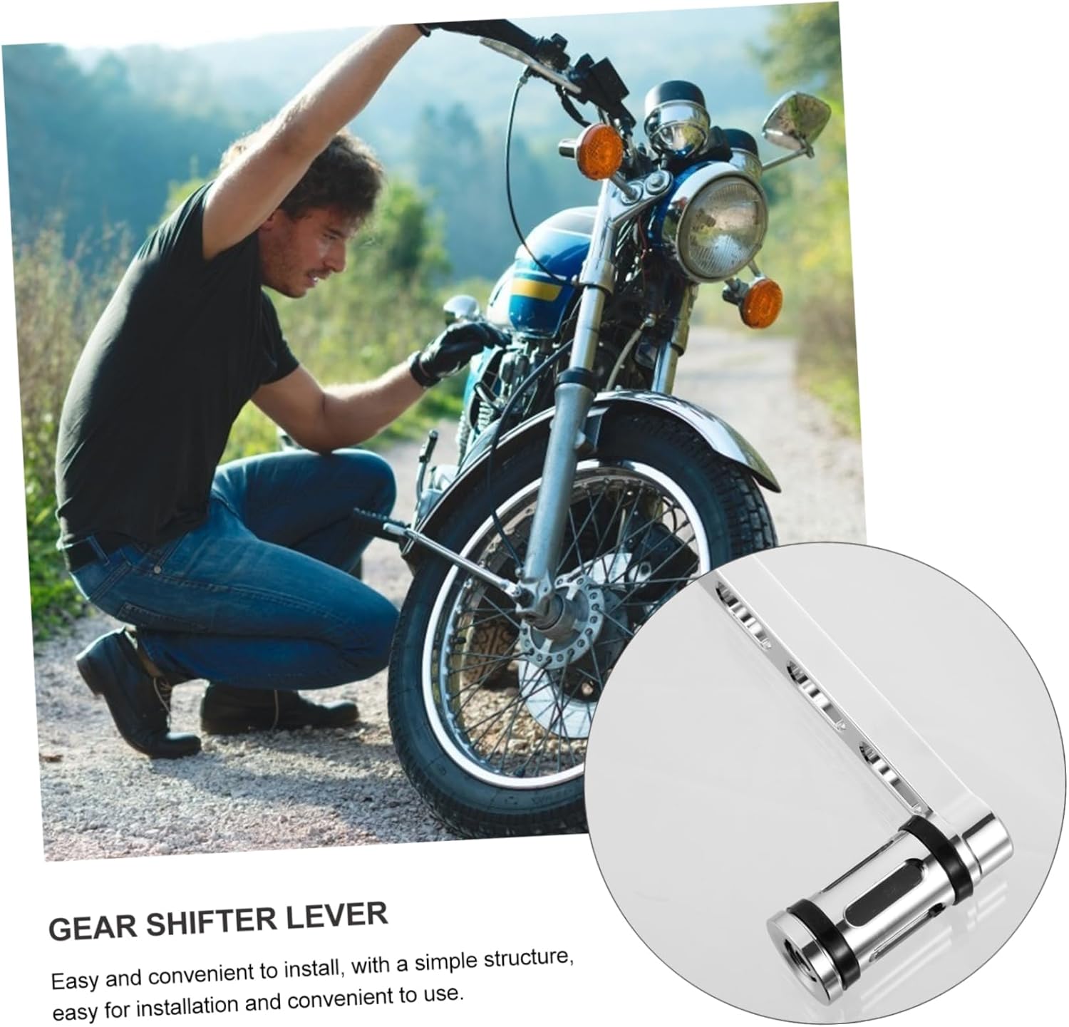 2pcs CNC Motorbike Heel Toe Shifter Pedal Lever Durable Gear Shift Pegs Replacement for Softail Easy Install Foot Shift Lever for Motorcycle Performance Maintenance