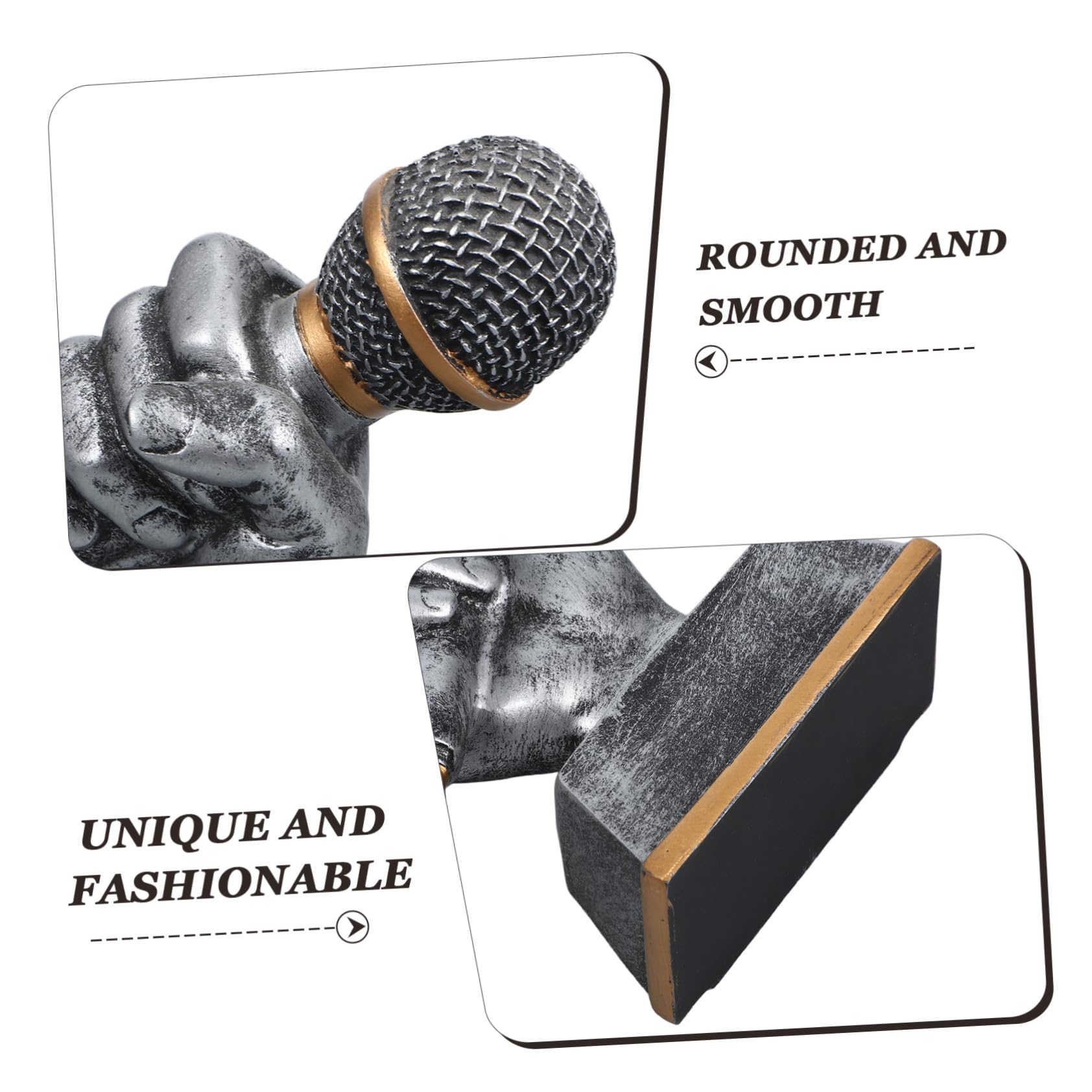 SWAYVES Trofeo Di Musica Trofeo Di Tifo Trofeo Di Partecipazione Musicale Microfono per Trofeo per Cantanti Trofeo Artistico per Cantanti/Sier*2Pcs/14 * 12Cm