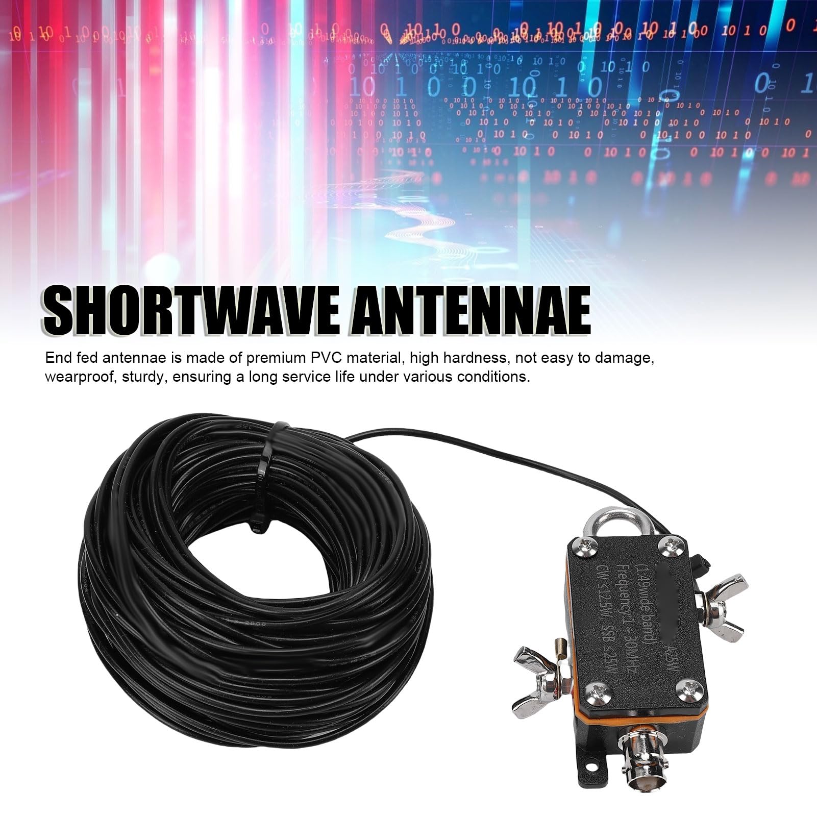 Przenośna Krótka Antena, Antena Radiowa z PVC HF z Zakończeniem, 1 30 MHz, 1 Balunowa 49 ze Standardowym Interfejsem, dla Entuzjastów Radia