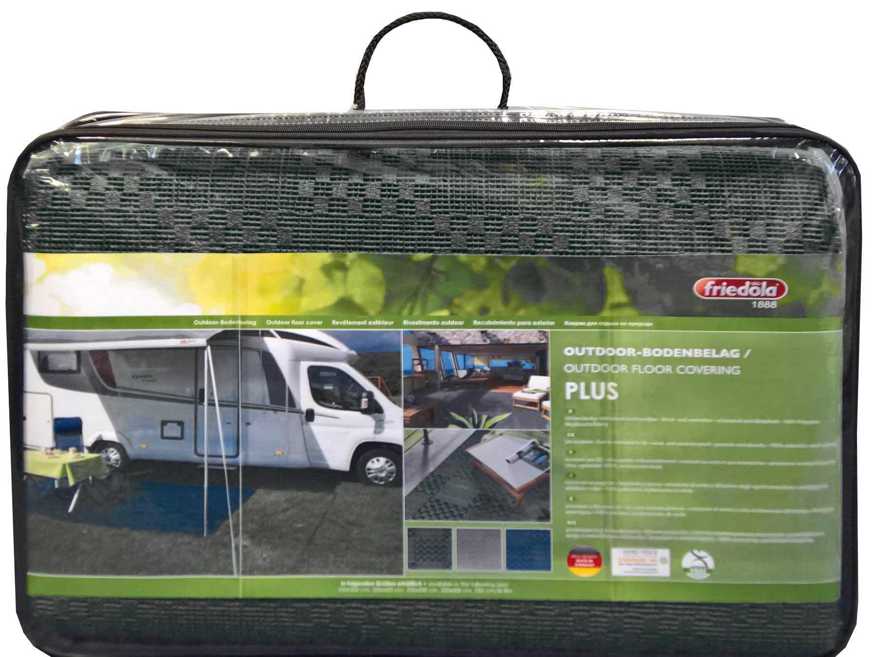 Primaflor Vorzeltteppich AEROTEX, Plus, Costa | Outdoor-Teppich und Balkonteppich für Camping, Terrasse und Garten | 3 mm | reißfest, drainierend | inkl. Tragetasche