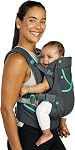 Infantino Carry On Active Baby Carrier Ergonomic Multi-Pocket 8-40 lb, Gray | Ergonomic multi-pocket design, Padded straps & lumbar belt storage, Includes pacifier loop, Registry essential gift