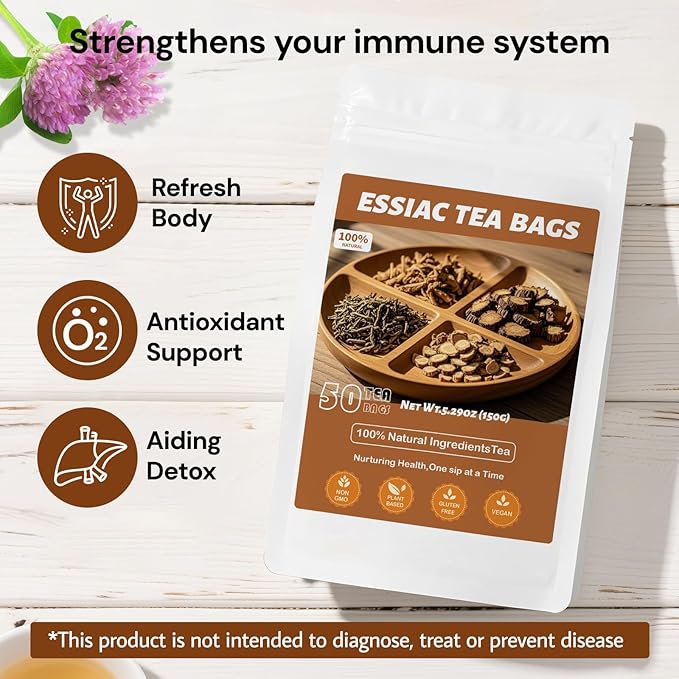 Té de hierbas Premium Essiac, 50 saquitos, sin cafeína miniatura 3