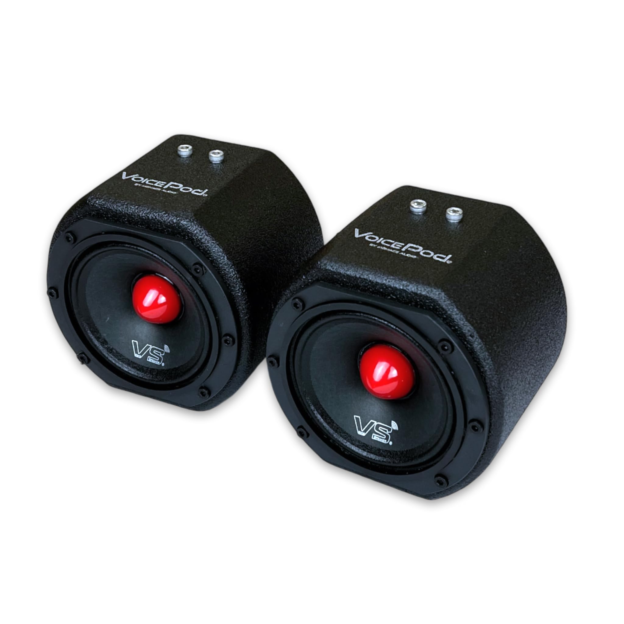 MENACE AUDIO VOICEPOD 4" Midrange Enclosure - RED (Pair)