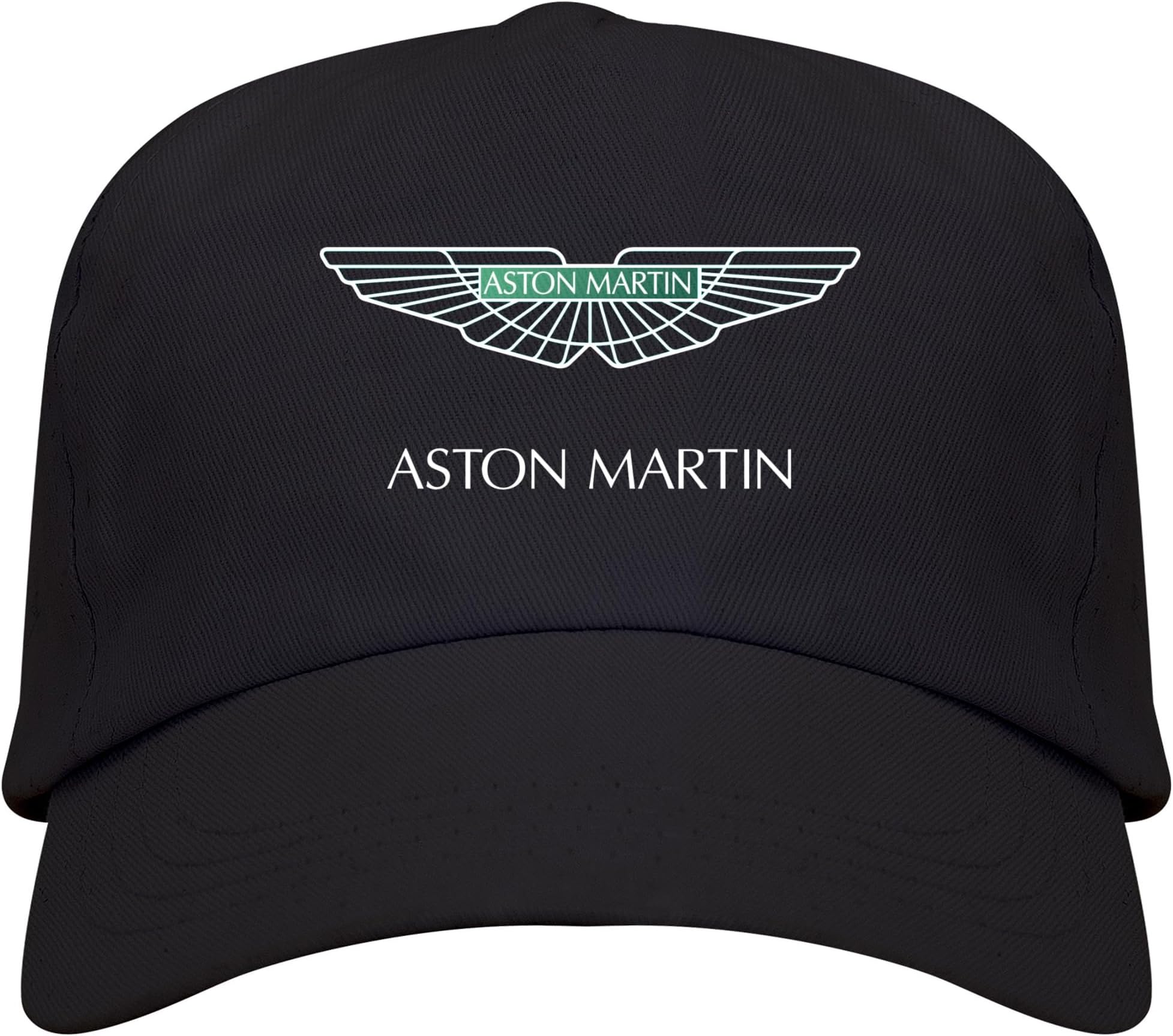 Men's Black Cap with Aston Martin Logo, Black/White, One Size