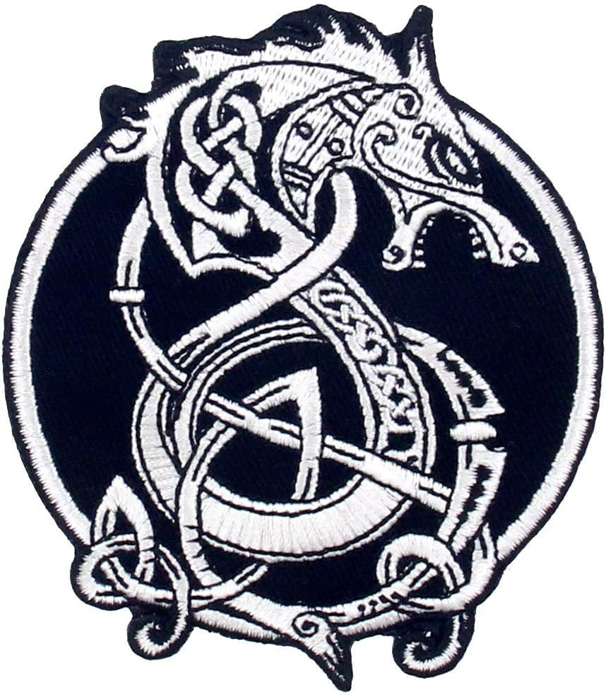 Vikings Berserk The Nordic Monster Wolf of Norse Mythology Patch Embroidered Applique Badge Iron On Sew On Emblem