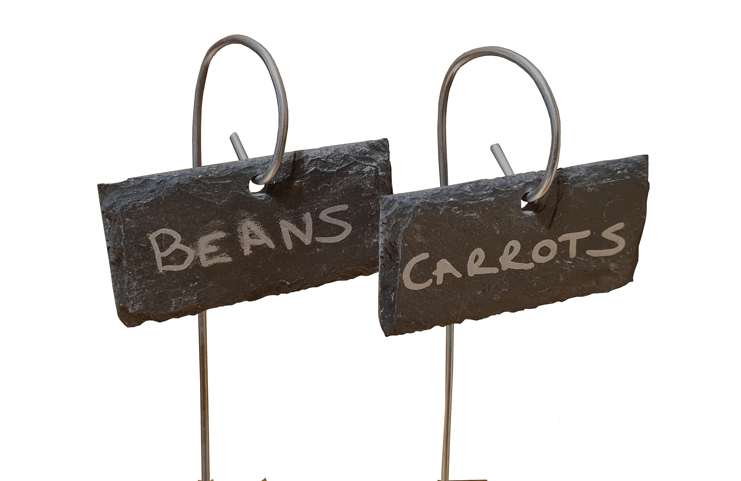 Set of 10 Natural Slate Weather Resistant Plant Labels Greenhouse Vegetable Gardener Gift Price Tags Flower Markers 8cm x 4cm Landscape
