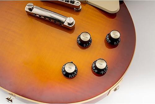 Miniatura 7 de Musiclily Juego de pomos reflectores de guitarra de tamaño métrico profesional, campana de 2 volúmenes, 2 tonos, para Epiphone Les Paul SG, guitarra