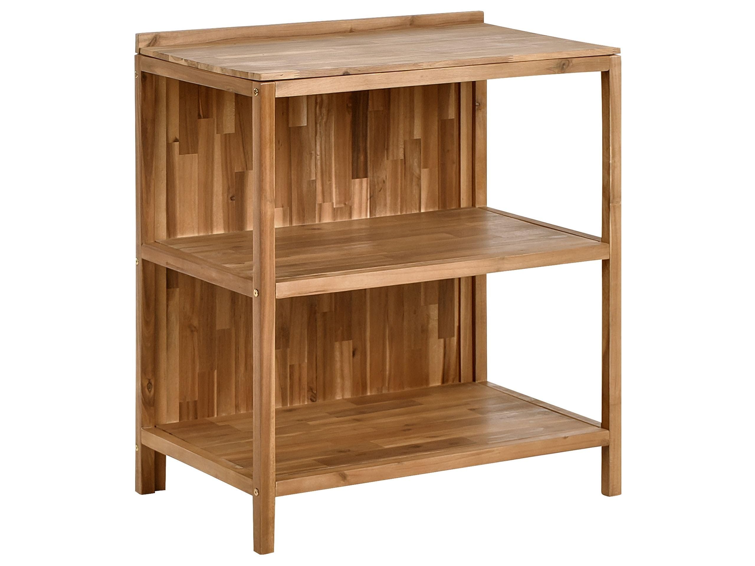 Outdoor-Kücheninsel Akazienholz braun breit 50x80x90 cm mit Regalen Venosa