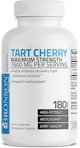 Miniatura 4 de Bronson Cereza ácida máxima fuerza 7600 mg, 180 cápsulas vegetarianas (90 porciones)