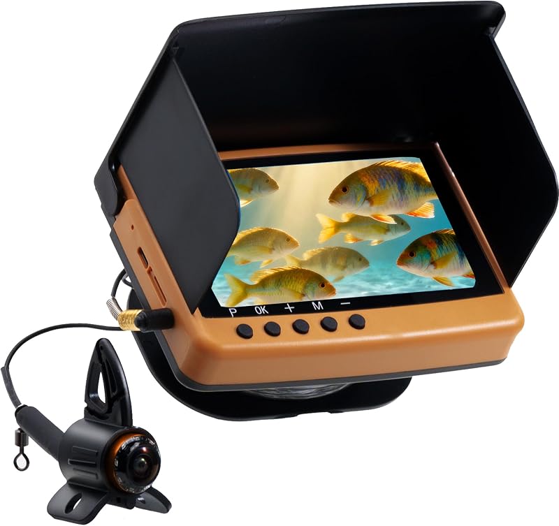 Underwater Camera 1080P HD Waterproof Fish Finder for Lake/Sea | 82ft Cable｜Portable Depth Finders for Boats & Kayaks｜2000nit OLED Display for Murky Water Conditions