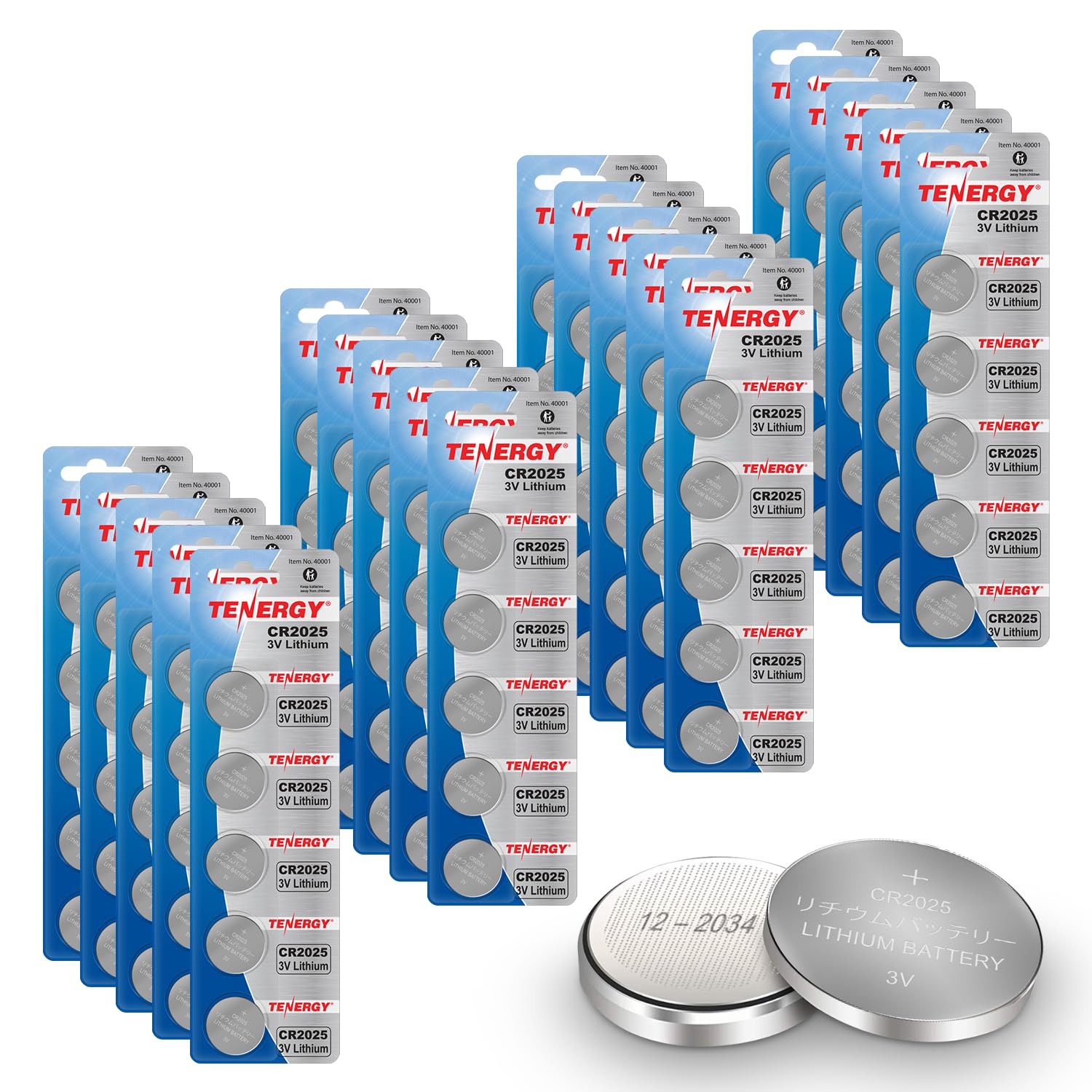 Amazon.com: Tenergy 3V CR2025 Batteries, Lithium Button Coin Cell