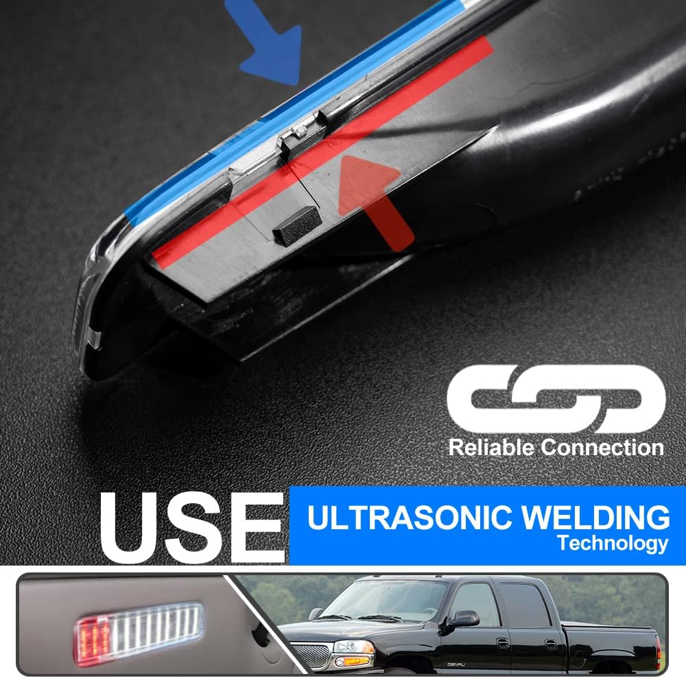 4Pcs LED Courtesy Door Light for Hummer H2 SUT SUV for Ca'dillac Escalade for Chevy Avalanche Powered by High Power SMD White+ Red LED Error Free