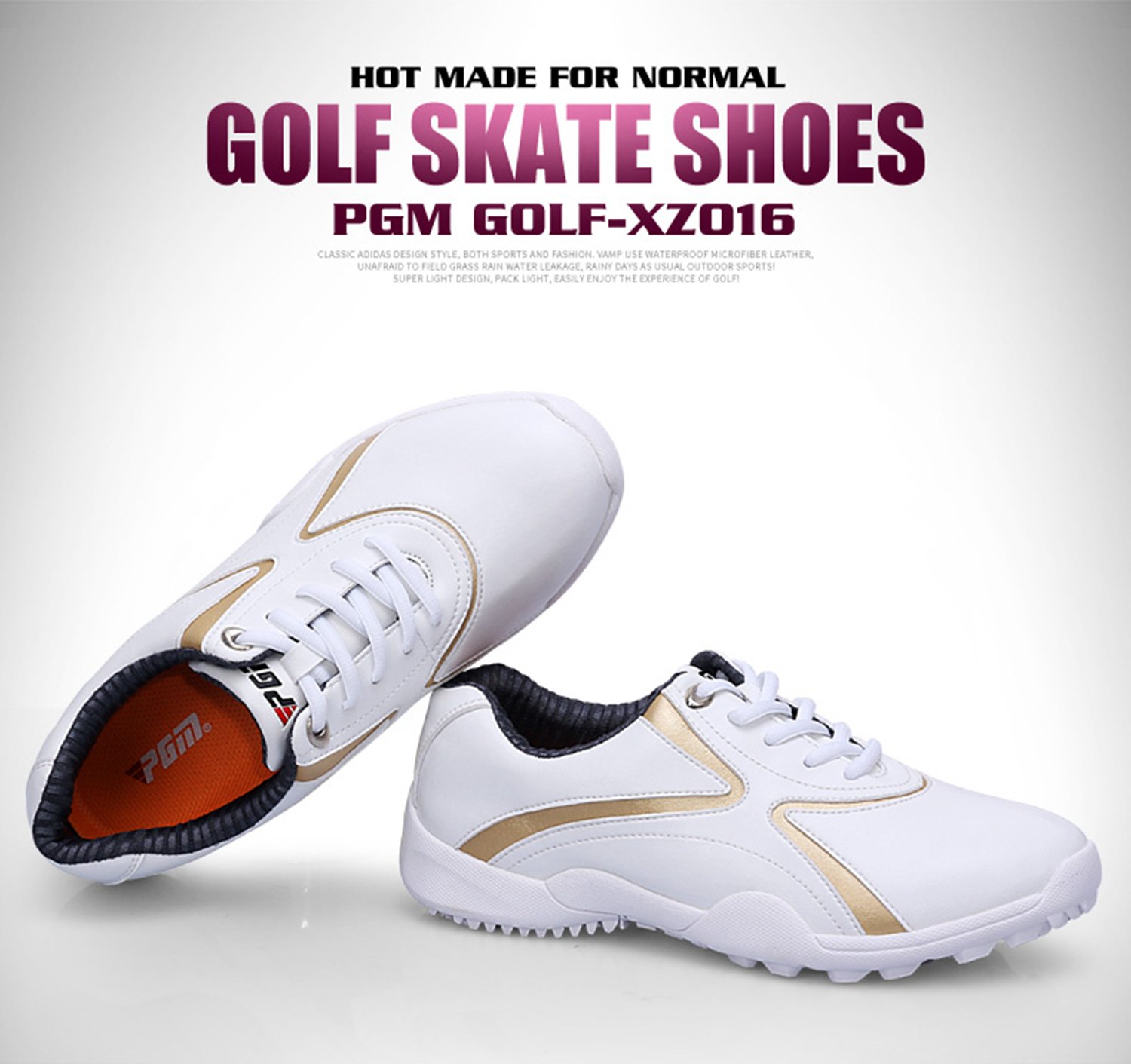PGM Chaussures de Golf extérieur Respirant Femmes Sneakers