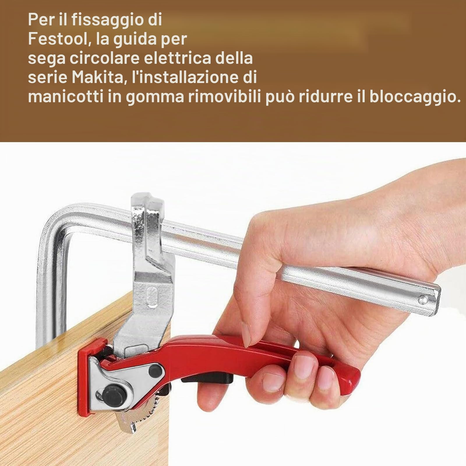 2 Pezzi Morsetti a Vite, Capacità 160mm e Profondità Della Gola 60mm, Morsetto a Vite, Morsetto da Tavolo Tutto in Acciaio, Morsetto a una Mano, per Legno da Falegname