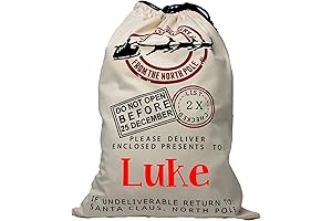 Personalized Canvas Santa Sack for Large Gifts at Christmas