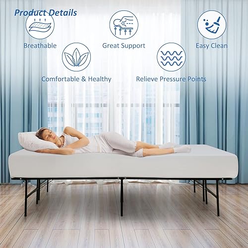 Miniatura 3 de Colchón Queen de espuma viscoelástica de gel de 8 pulgadas con certificado CertiPUR-US, colchones de firmeza media para dormir y aliviar la presión,