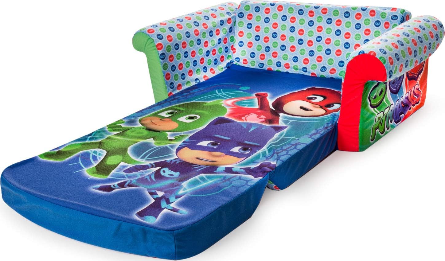 Marshmallow Furniture 2-in-1 Flip Open Couch Bed Sleeper Sofa Kid's Furniture for Ages 18 Months and Up, PJ Masks