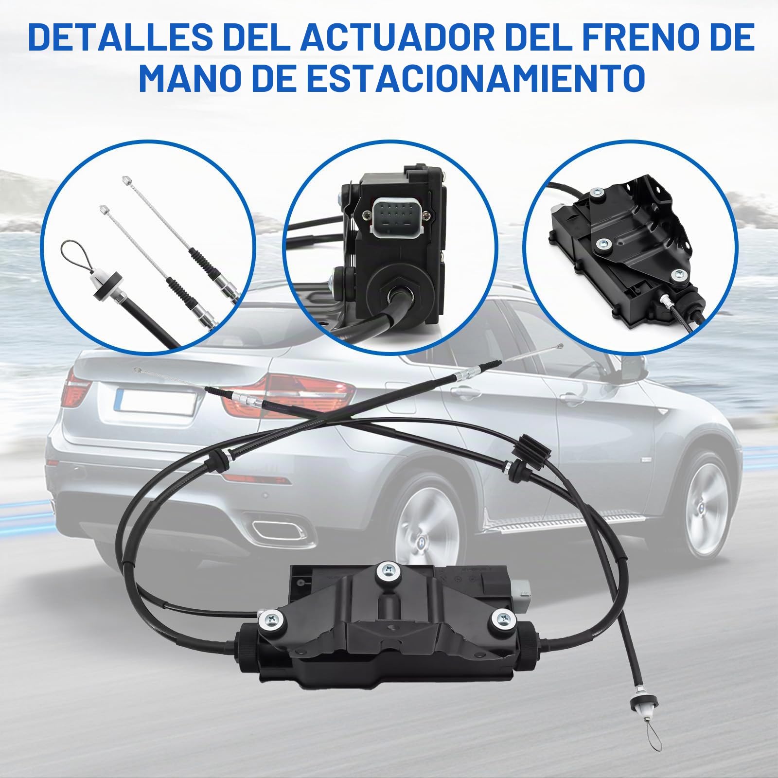 Unidad de control del actuador del freno de mano del freno de estacionamiento compatible con 5 E70 2007-2013 X6 E71 E72 2008-2014, reemplazo del actuador del freno de estacionamiento para 34436850289