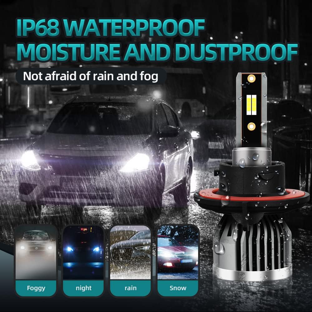 Fit For Jeep Renegade 2015 2016 2017 2018 2019 2020 2021 2022 2023 Lights Bulbs, High Low Beam Car Lights, 20000LM 800% Bright 6000K White, Plug and Play, Pack of 2