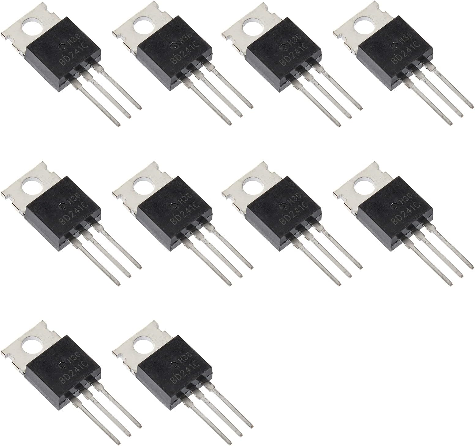 10pcs BD241C BD241 241 NPN Digital Bipolar Power Transistor 3 A 100V,3Pins TO-220.
