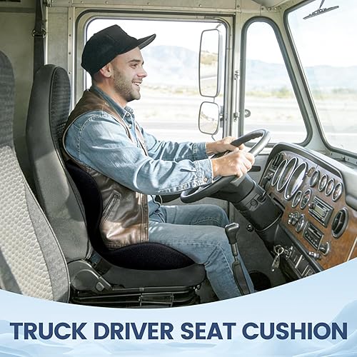 Miniatura 7 de Cojín de asiento de apoyo lumbar, cojín de espuma viscoelástica para silla de oficina, asiento de automóvil, avión, alivio del dolor de ciática,