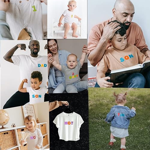 Miniatura 3 de 256 letras y números de transferencia de calor para planchar de 15 pulgadas letras y números alfabeto de tela de vinilo para bricolaje para