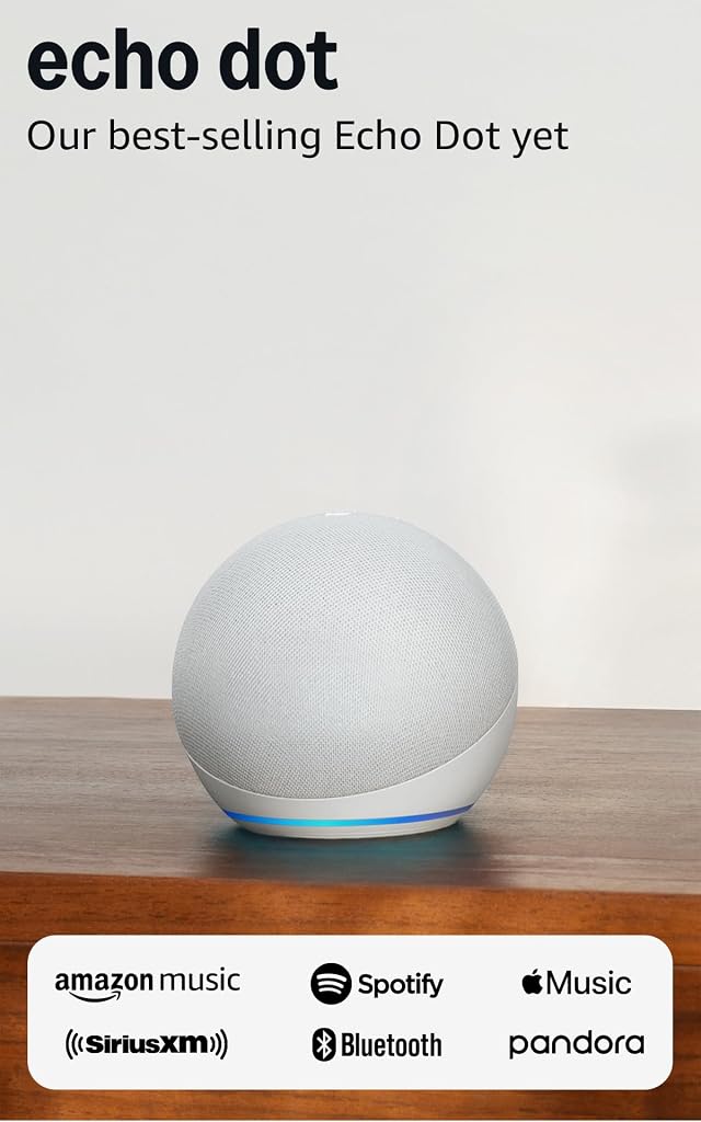 Amazon Echo Dot newest model - Vibrant sounding speaker Designed for Alexa Great for bedrooms dining rooms and