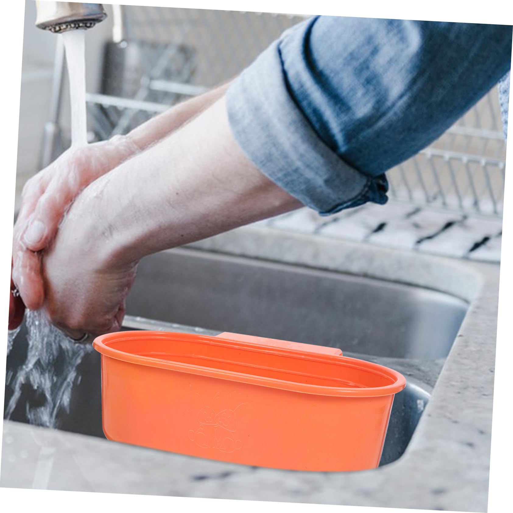 Colador Para Fregadero Con Base Desmontable - Cesta Colgante Para Residuos, Color Amarillo