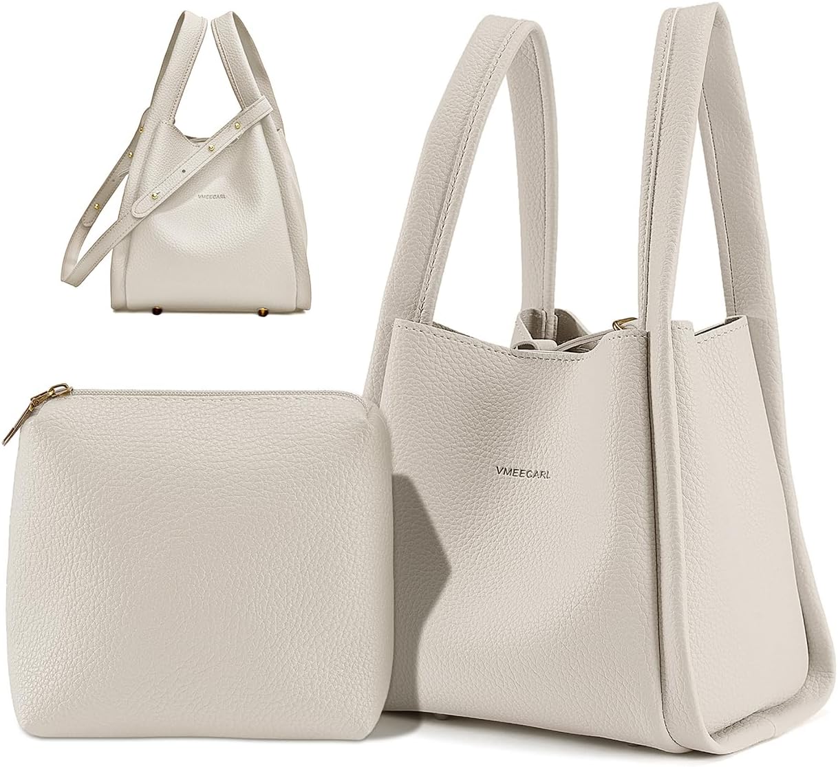 Small Bucket Bags for Women, Trendy Vegan Leather Mini Crossbody Handbag with Adjustable Shoulder Strap