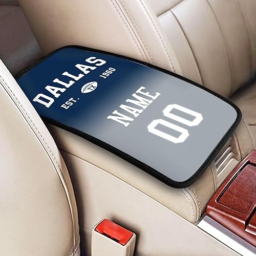 Funda personalizada para reposabrazos de automóvil, añade nombre y número personalizados como regalo para los fanáticos del fútbol leales,