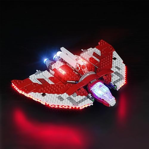 Kit de luces LED para Lego Star Wars Ahsoka Tano T-6 Jedi Shuttle 75362, kit de iluminación creativa compatible con Lego 75362 (solo luces, sin