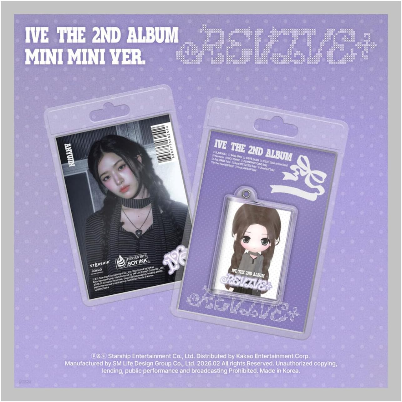 IVE REVIVE+ 2nd Album Limited Edition MINI Random Version Package+Mini PhotoBook+PhotoCard+Qrcard+Tracking