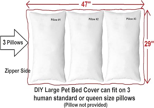 Miniatura 4 de Dogbed4less Do It Yourself - Funda de edredón para cama de mascotas (48 x 29 pulgadas, funda interior impermeable para perro)