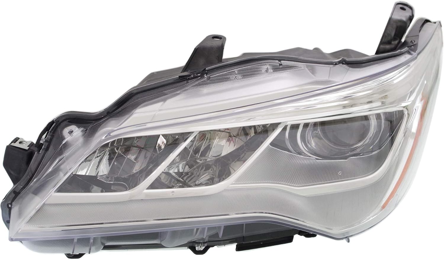 Compatible with 15-17 Camry XLE Front LED Headlight Headlamp with Bulb Chrome Bezel Left Driver Side