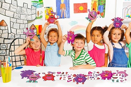 Miniatura 2 de DISJOURNEY Manualidades de San Valentín para niños, manualidades para el día de San Valentín, 24 paquetes de manualidades de monstruos para hacer tu