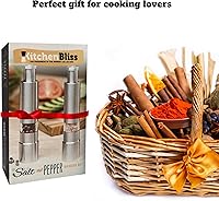 Vista 7 de Molinillo moderno de sal y pimienta con molinillo de pimienta recargable, perfecto para sales del Himalaya, pimienta negra, sal marina, granos