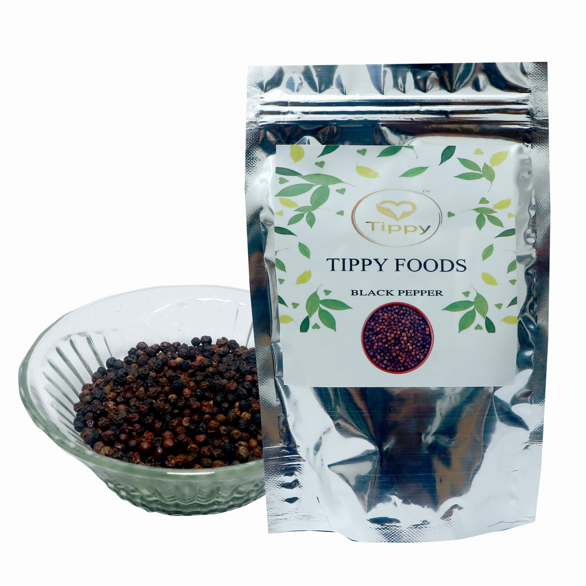 Tippy Foods Fresh Black Pepper Bold (Kali Mirch) 100 gms | Idukki Kerala |Traditional Indian Spices | Organically Grown |