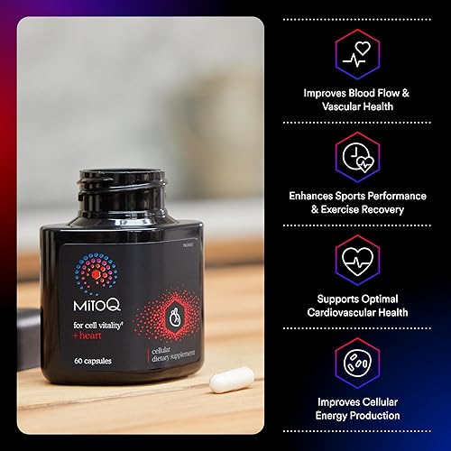 Miniatura 2 de MitoQ +Heart Premium CoQ10 Antioxidante - Contiene mitoquinol mesilato, magnesio, L-carnitina y vitamina D3 - Apoya la salud cardiovascular y