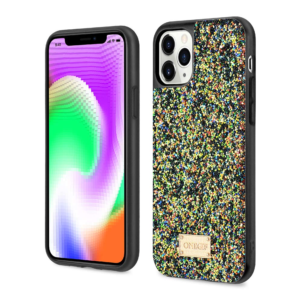 PULOKAiPhone 11 Pro Max Case Glitter for Women Luxury Bling Sparkle [Supports Wireless Charging] [Three Layer Structure] Protective Case for iPhone 11 Pro Max 6.5 inch - Black