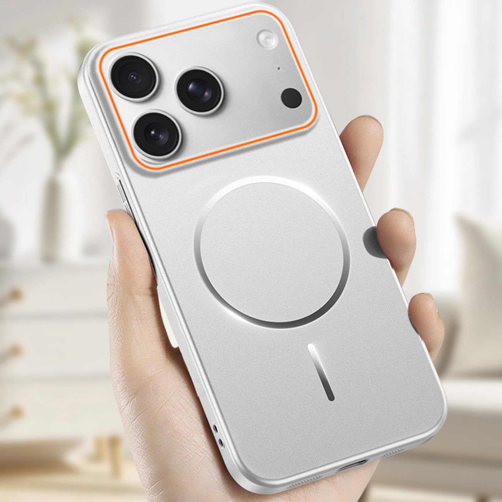Magnetisch Hülle für iPhone 17 Pro Max/17 Pro/17 Air/17, Dünne Gefrostet rutschfeste Schutzhülle Unterstützt Drahtlose Aufladung Handyhülle,Schwarz,17 Pro