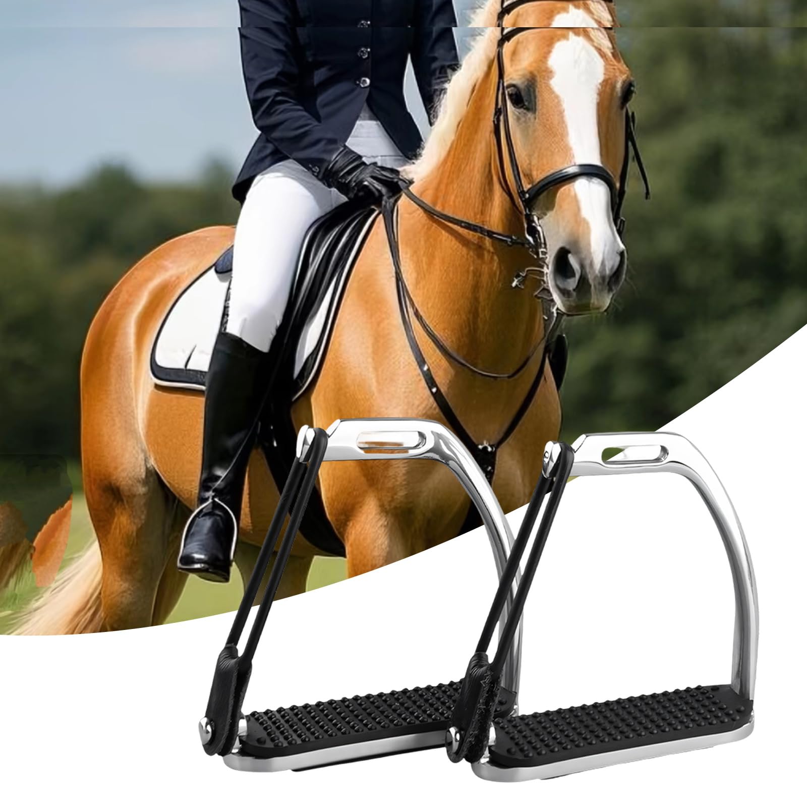 Robuste, einteilige Gusseisen Steigbügel für Reitsportarten mit polierter Oberfläche und ergonomischem Griffdesign Professionelles Design mit Anti Ermüdungserscheinung, rutschfest, rostfrei, stabile