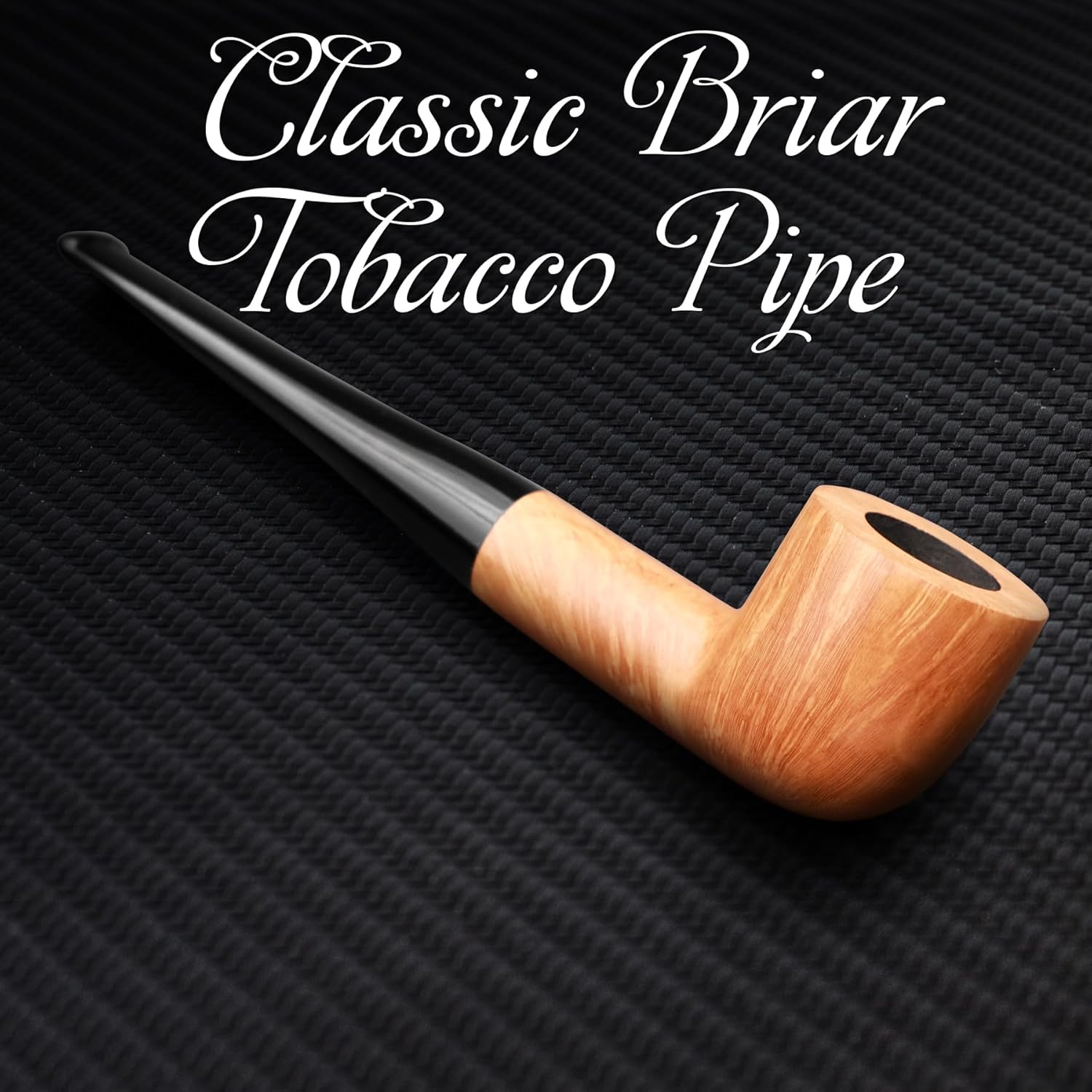 Briar Straight pipe, Quality Handmade pipe with smooth Stem, Beginner Pipe(Light Brown)