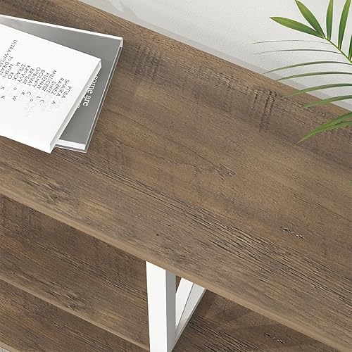 Miniatura 60 de LVB Mesa de sofá rústica, mesa consola de granja para sala de estar, mesa de entrada de pasillo con almacenamiento, mesa de entrada para vestíbulo,